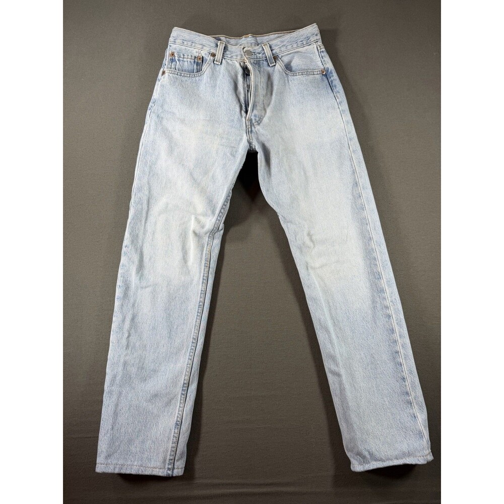 Vintage Levis 501 Jeans Mens Blue Denim Fits 28x28 Made In USA Button Fly 90s